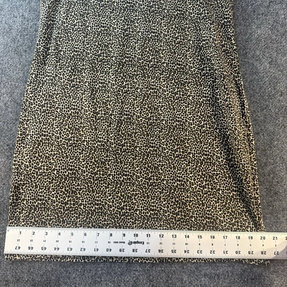 Michael Kors Leopard Print Cold Shoulder Cutout Knit Shift Dress M QU28FUT3Y8